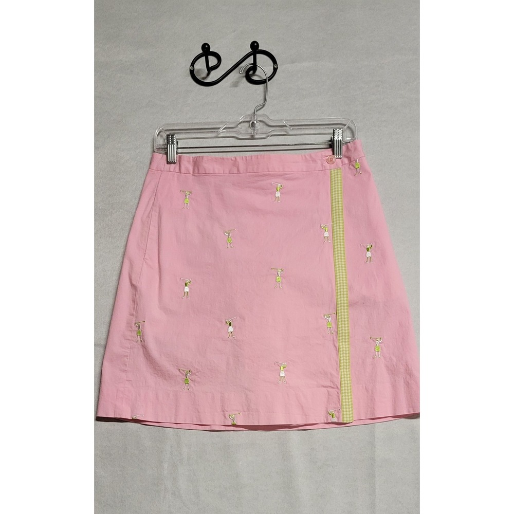 Vintage Pink With Embroidered Golfers Trim Short Lilly Pulitzer Skort Size 6